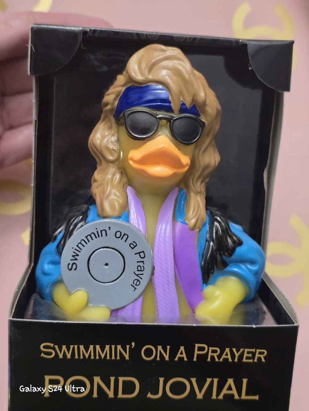 Celebriducks Dashboard Pond Jovial Swimming On A Prayer Rubber Duck NEW